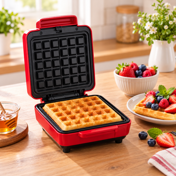 Compact Square Electric Waffle Maker
