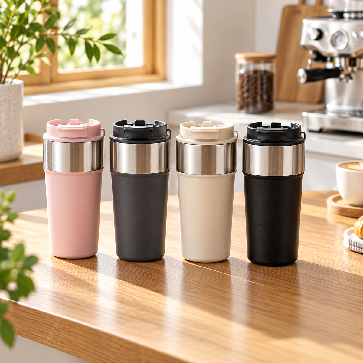 500ml insulated stainless steel travel coffee tumbler