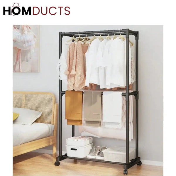 Indoor Floor Cloth Hanging Rack