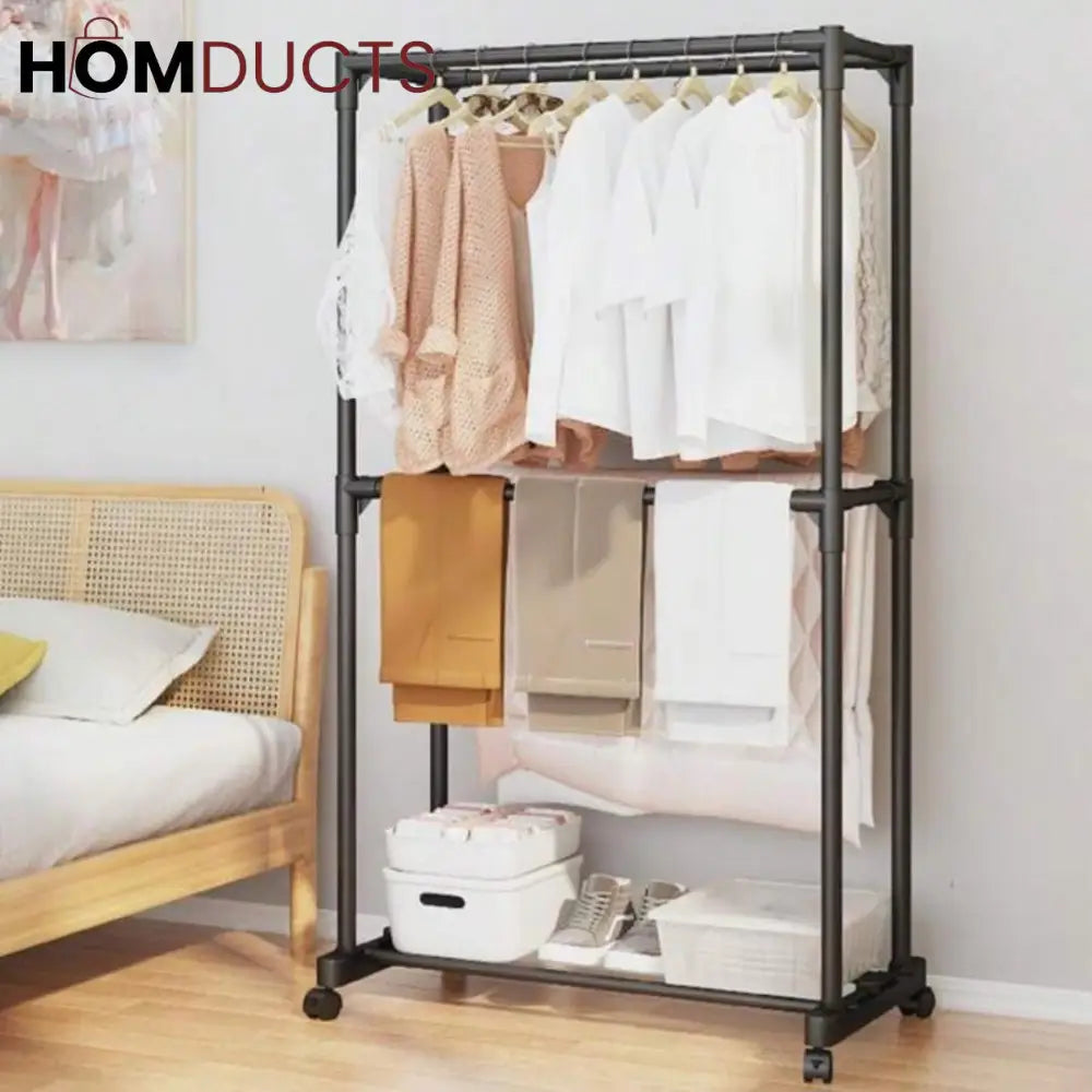 Indoor Floor Cloth Hanging Rack