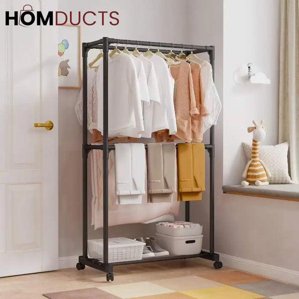 Indoor Floor Cloth Hanging Rack