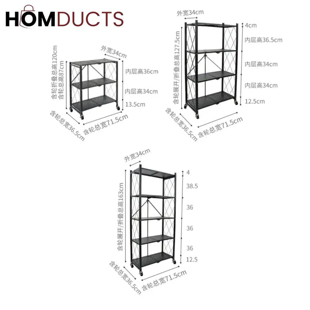 Installation Free Folding Kitchen Rack