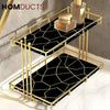 Iron Art Marble Style Nordic Makeup Organizer