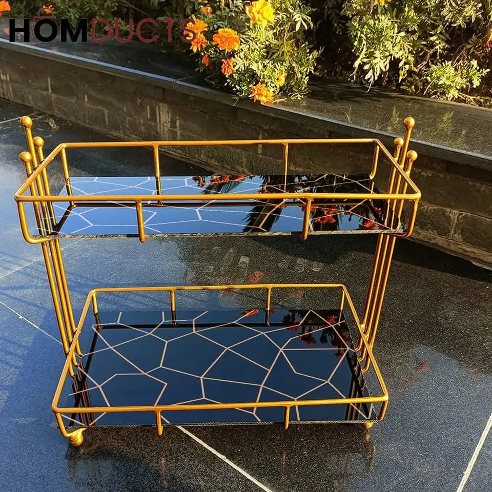 Iron Art Marble Style Nordic Makeup Organizer