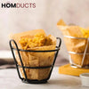 Iron Snack Buckets Mini Round Iron Fries Basket