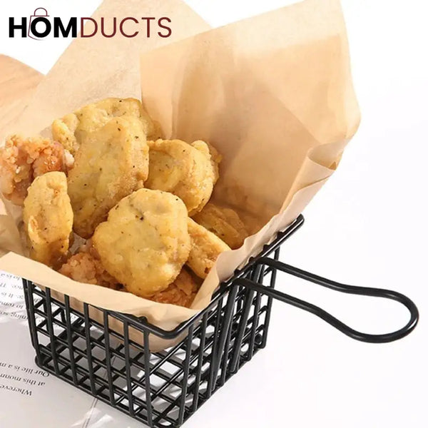 Iron Snack Buckets Mini Square Iron Fries Bssket