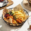 Iron Snack Buckets Round Platter Bucket