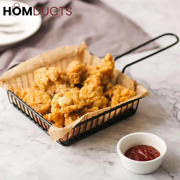 Iron Snack Buckets Square Fries Basket