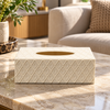 Ivory Embossed Diamond Tissue Box Holder