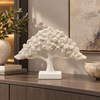 Ivory textured ornamental tree sculpture for table décor
