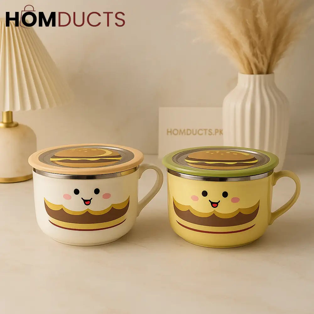 Kawaii Cake Tiffin Box with Lid – Cute Lunch & Snack Container