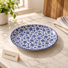 Blue Floral Ceramic Quarter Plate – 8.5 Inch