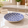 Blue Floral Ceramic Soup Plate – 8 Inch