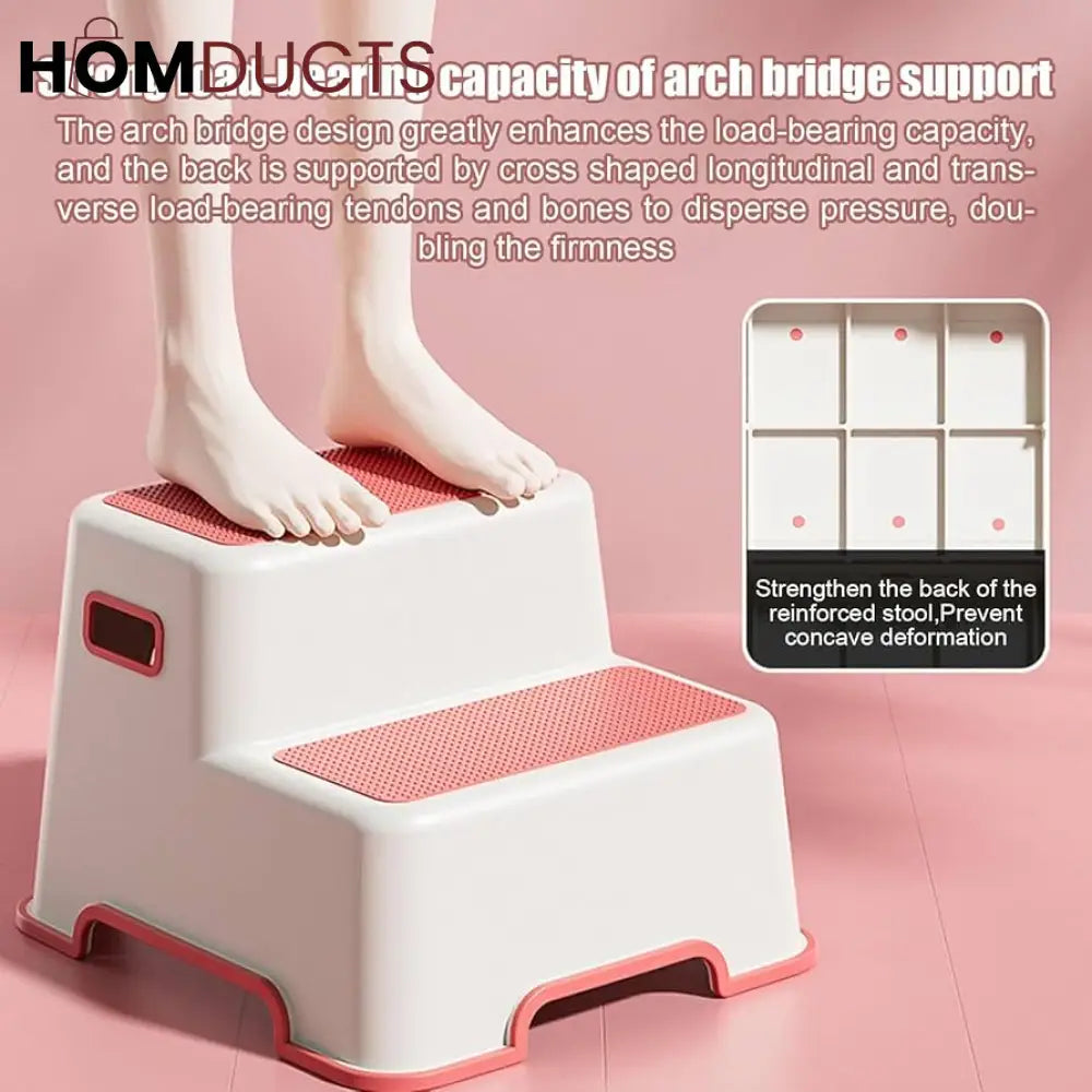 Kids 2-Step Stool: Safe, Dual-Purpose for Handwashing & Toilet Training