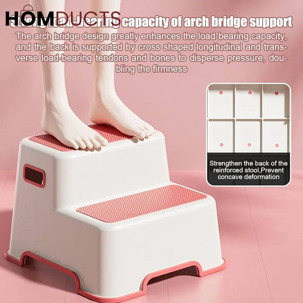 Kids 2-Step Stool: Safe, Dual-Purpose for Handwashing & Toilet Training