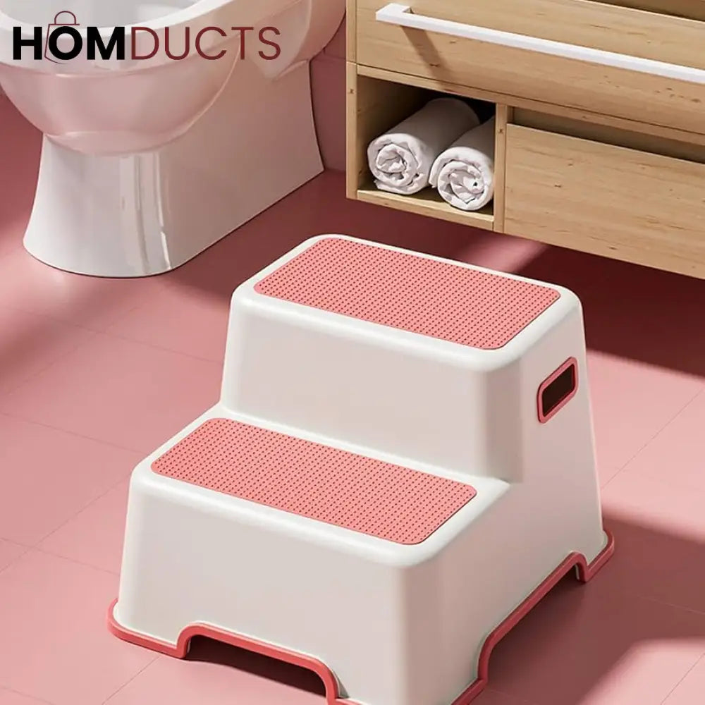 Kids 2-Step Stool: Safe, Dual-Purpose for Handwashing & Toilet Training