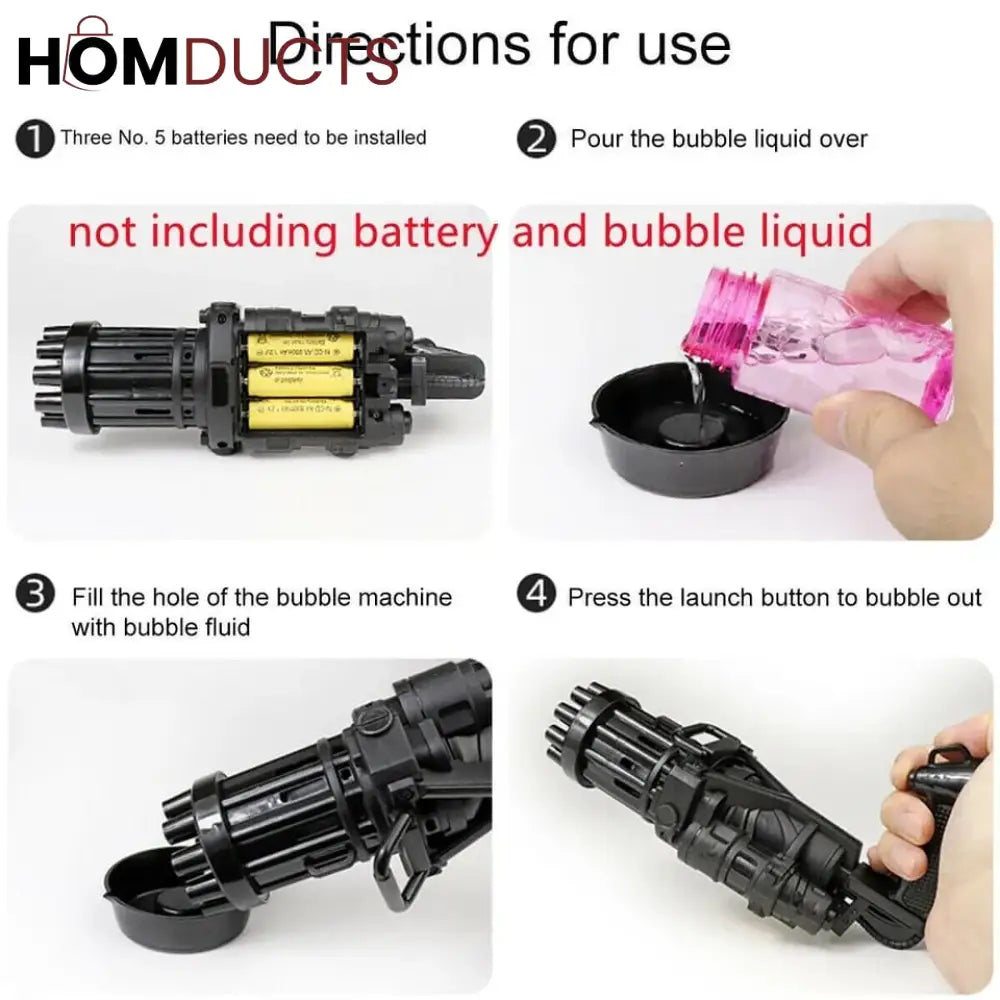Kids Automatic Bubble Gun