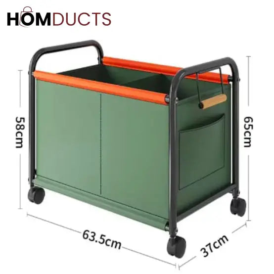 Kid's Bedroom Toy Storage Box with Wheels - Multipurpose Organizer