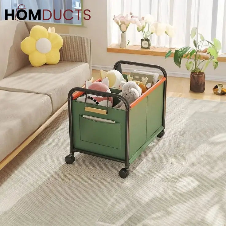 Kid’s Bedroom Toy Storage Box with Wheels - Multipurpose Organizer