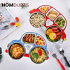 Kids Car-Shaped Bento Lunch Plate with Compartments – Fun & Colorful Food Tray for Toddlers