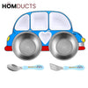 Kids Car-Shaped Bento Lunch Plate with Compartments – Fun & Colorful Food Tray for Toddlers