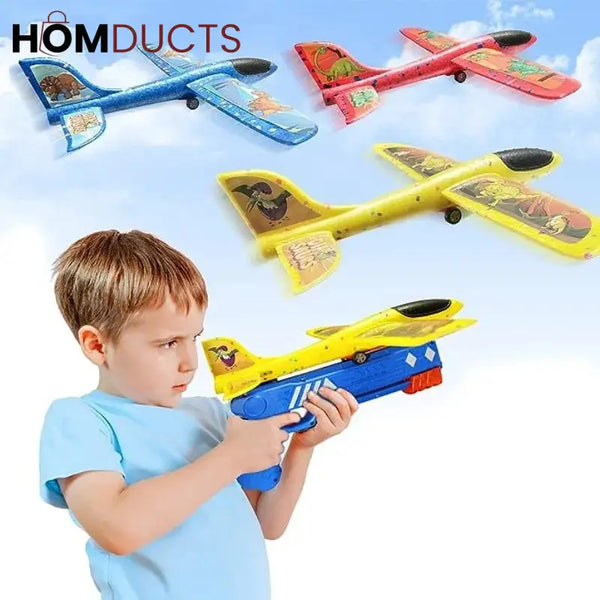 Kids Toy Plane Gun Style Launching Aircraft