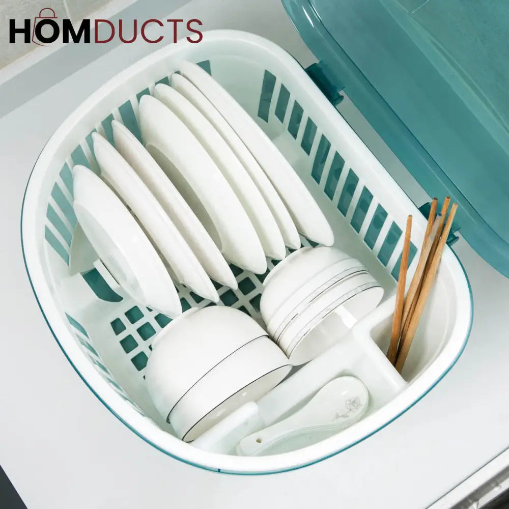 Kitchen Dish Rack With Lid