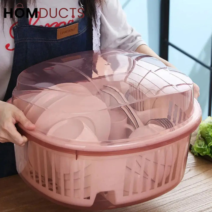 Kitchen Dish Rack With Lid