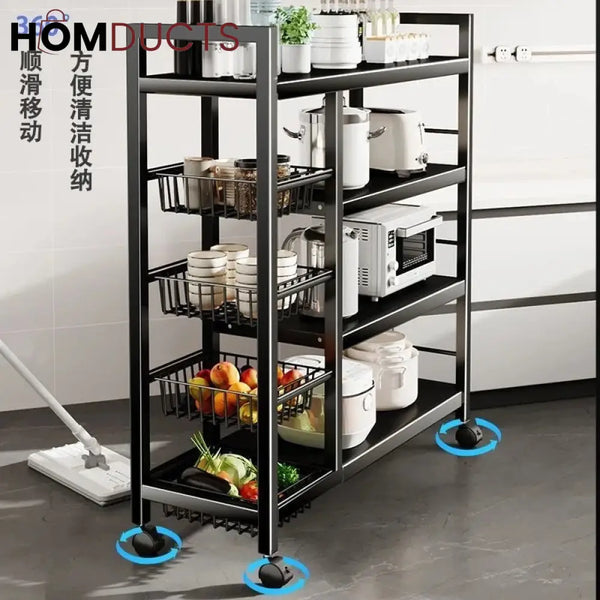 Kitchen Multifunctional Movable Storage Rack