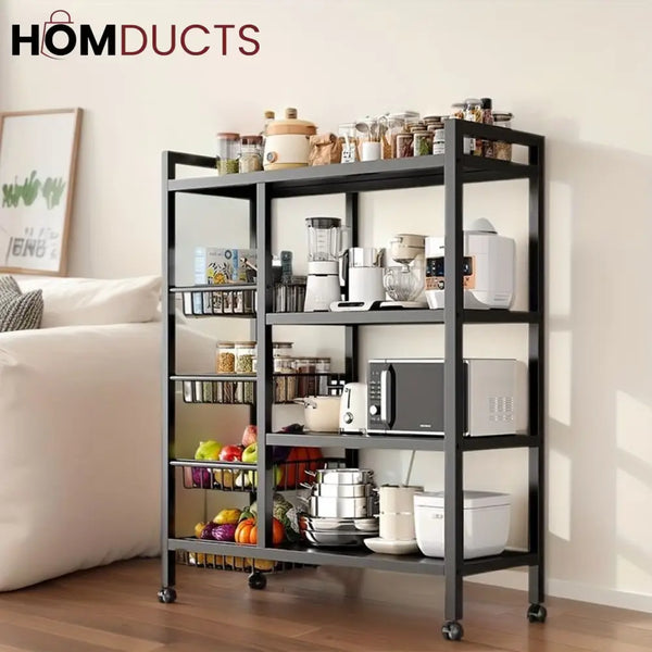 Kitchen Multifunctional Movable Storage Rack – Homducts