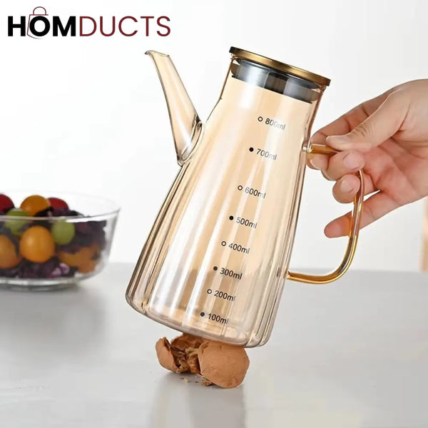 Kitchen Oil Dispenser Bottle 700ml - Leakproof & Easy Pour Household Supplies