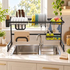 2-Tier Stainless Steel Dish Drying Rack | Homducts.pk