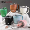 Korean Coffee Cup With Straw 480Ml