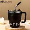 Korean Coffee Cup With Straw 480Ml