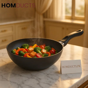Kresto Premium Deep Non-Stick Stir-Fry Pan – Ergonomic Handle | 1pc
