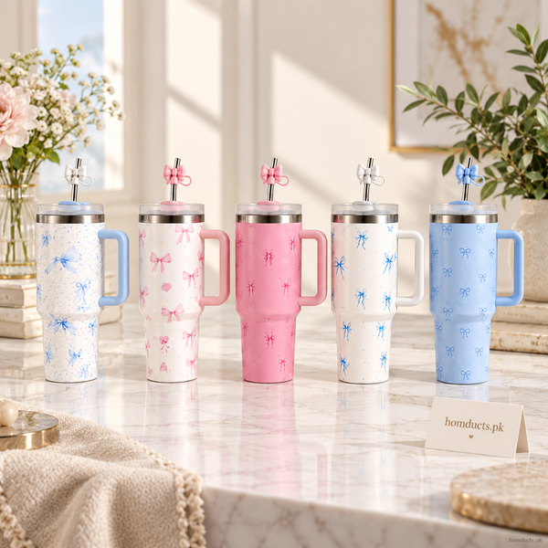 Five colors of 1200ml bow design vacuum tumblers