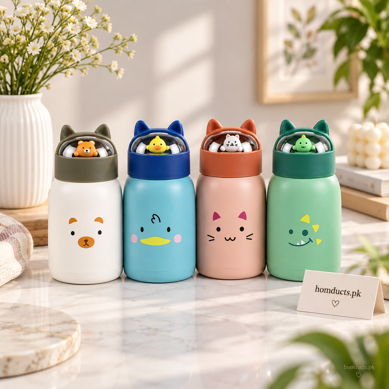 360ml cute animal design water bottles in assorted styles