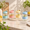 Cute glass straw sippers with pastel silicone sleeves