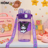 Kuromi Purple Kids Water Bottle with Strap – Leakproof & BPA-Free (500ml)