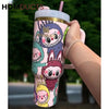 Labulabu Cartoon Stanley-Style Tumbler – 40oz Insulated Mug with Handle & Straw