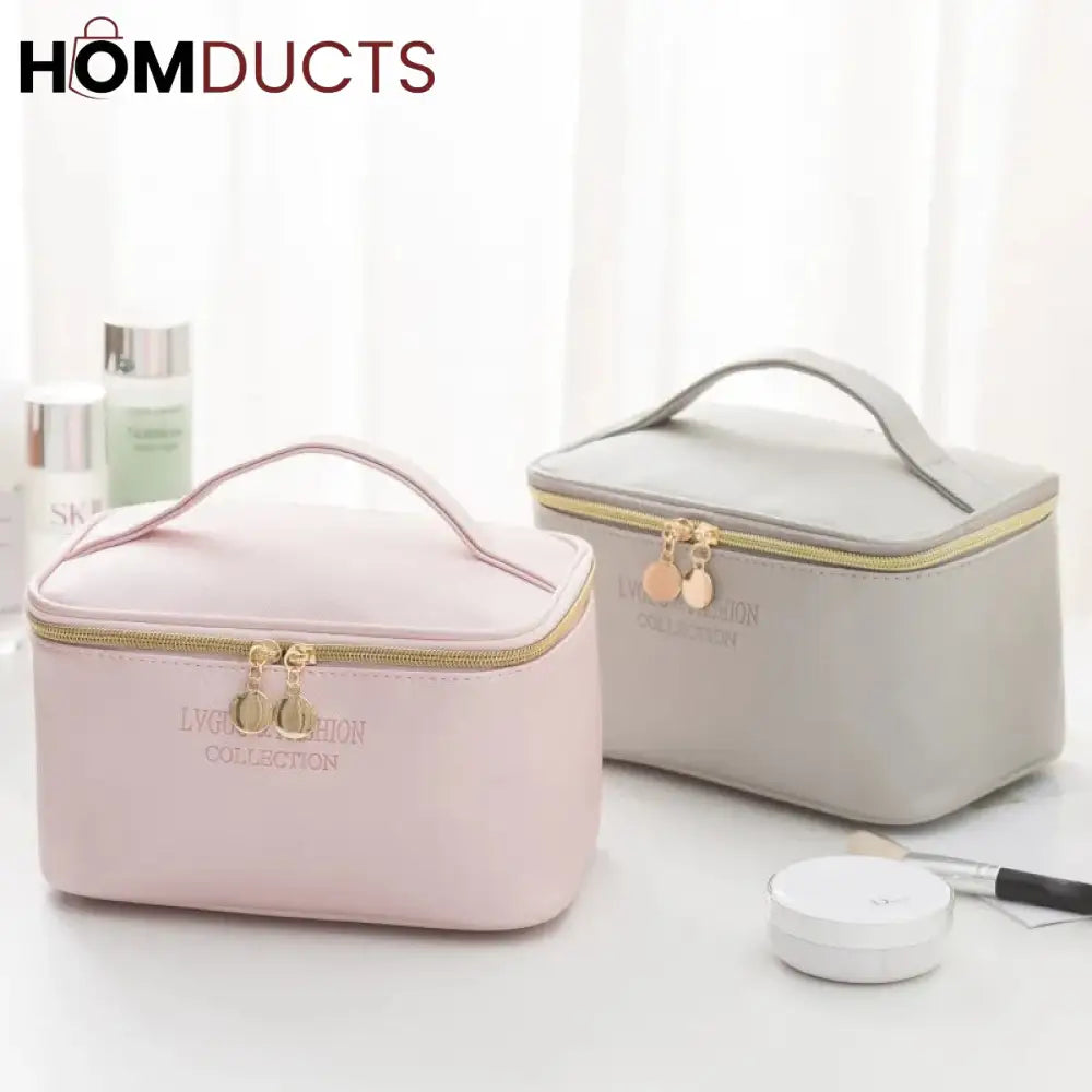 Large Capacity 3Pcs Pu Travel Cosmetic Bag J & C Organizer