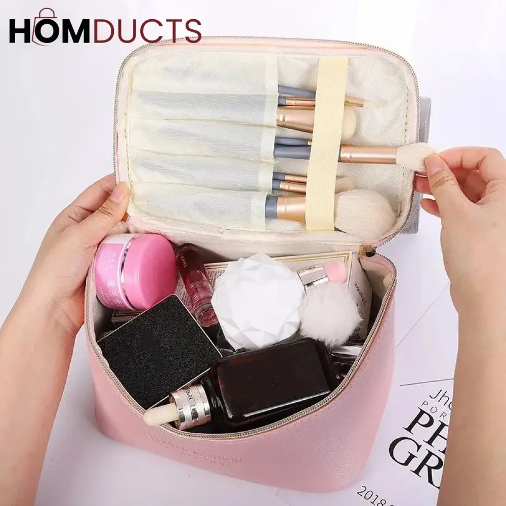 Large Capacity 3Pcs Pu Travel Cosmetic Bag J & C Organizer