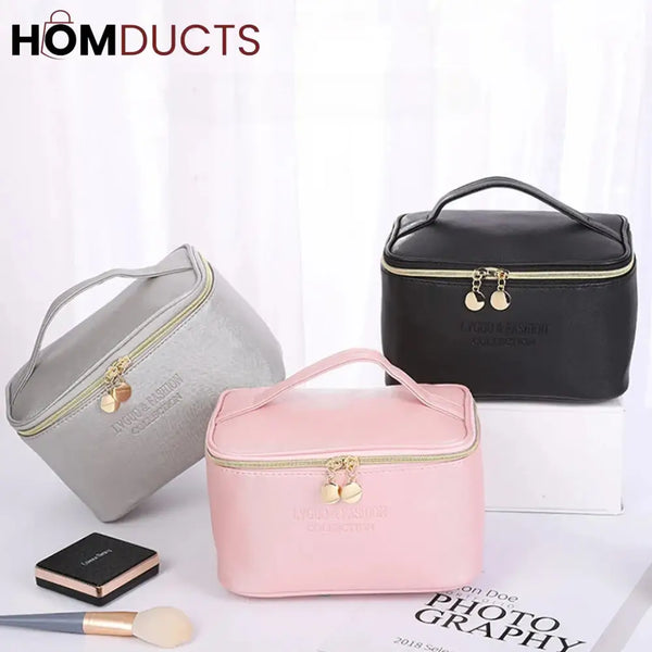 Large Capacity 3Pcs Pu Travel Cosmetic Bag J & C Organizer