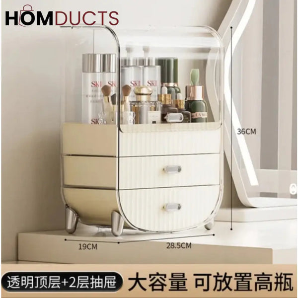 Large Capacity Cosmetic Organizer With Drawers J & C