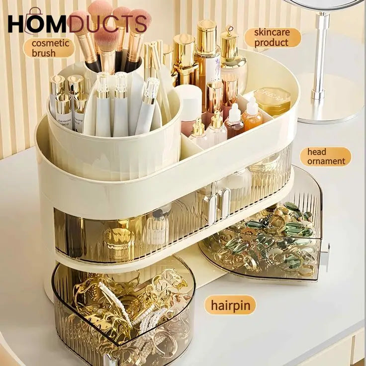 Large Capacity Desktop Cosmetic And Jewelery Organizer