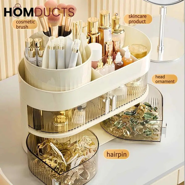 Large Capacity Desktop Cosmetic And Jewelery Organizer