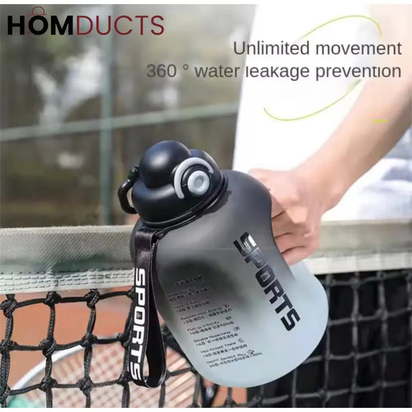 Large Capacity Gradient Sport Water Bottle - Portable, Reusable & BPA-Free Gym & Travel Drink Cup