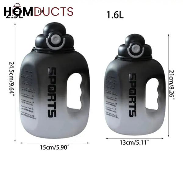 Large Capacity Gradient Sport Water Bottle - Portable, Reusable & BPA-Free Gym & Travel Drink Cup