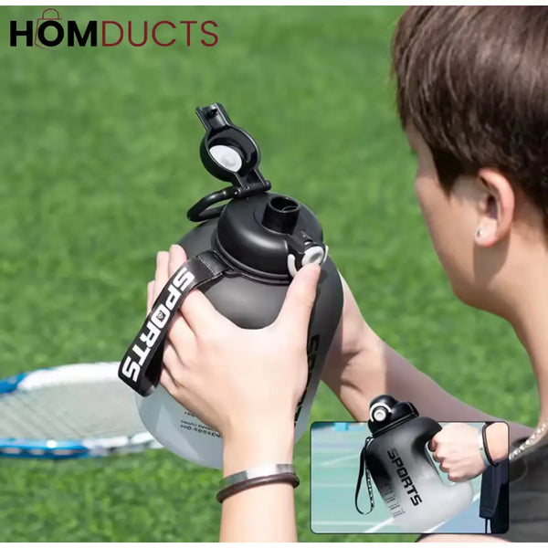 Large Capacity Gradient Sport Water Bottle - Portable, Reusable & BPA-Free Gym & Travel Drink Cup