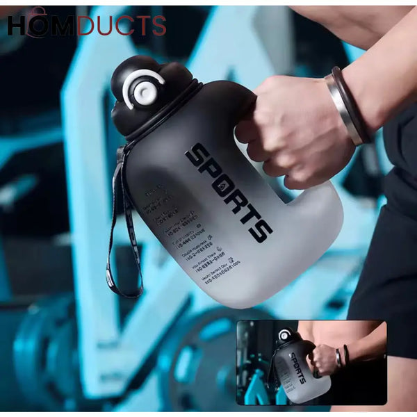 Large Capacity Gradient Sport Water Bottle - Portable, Reusable & BPA-Free Gym & Travel Drink Cup
